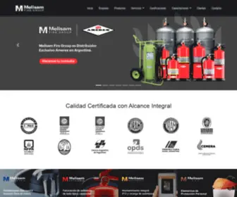 Extintoresmelisam.com.ar(Melisam Fire Group. Detección y Extinción de incendios) Screenshot