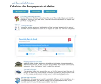 Extloancalculator.com(Use online services to calculate the sums of) Screenshot