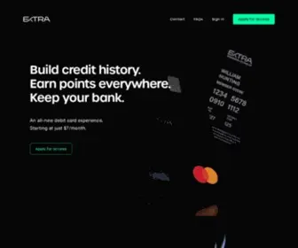 Extra.app(Build Your Credit With A Debit Card) Screenshot