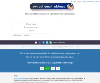 Extractemailaddress.com(✅ FREE and easy Email/URL/Phone Number Extractor) Screenshot