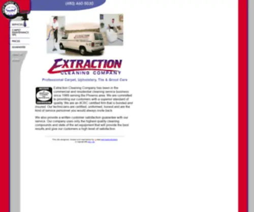 Extractioncleaning.com(Extraction Cleaning Company) Screenshot