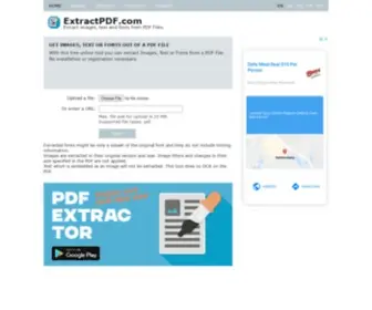 Extractpdf.com(Free online PDF Extractor) Screenshot