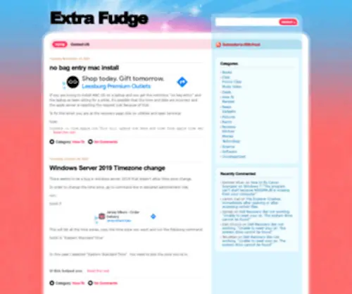 Extrafudge.com(Extra) Screenshot