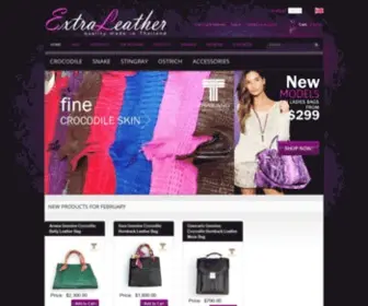 Extraleather.com(High quality exotic leather bags Made in Thailand) Screenshot