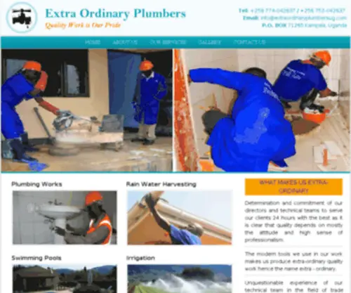 Extraordinaryplumbersug.com(The official page of the Extraordinary Plumbers Company Ltd) Screenshot