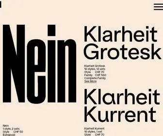 Extraset.ch(Independent Swiss Type Foundry) Screenshot