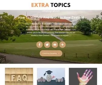 Extratopics.com(Home Page) Screenshot