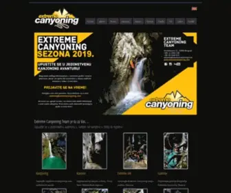 Extremecanyoning.com(Dobrodošli) Screenshot