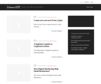 Extremegpl.xyz(Blog About Crypto And Marketing) Screenshot