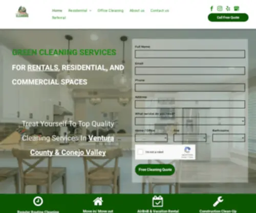 Extremegreencleanings.com(Extreme Green Cleaning Ventura County's Premier Cleaning Company) Screenshot