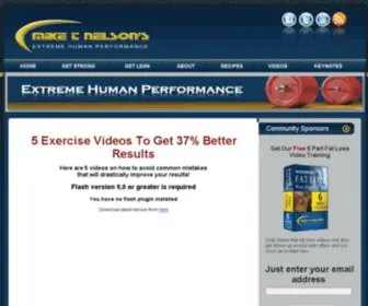 Extremehumanperformance.com(Health and Fat Loss Articles Bt Dr Mike Nelson) Screenshot