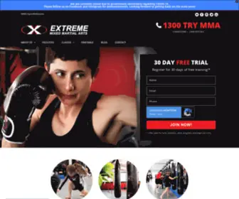 Extrememma.com.au(Mixed Martial Arts Training in Melbourne) Screenshot