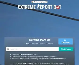 Extremereportbot.com(Extreme Report Bot) Screenshot