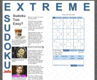 Extremesudoku.info(Extreme Sudoku) Screenshot