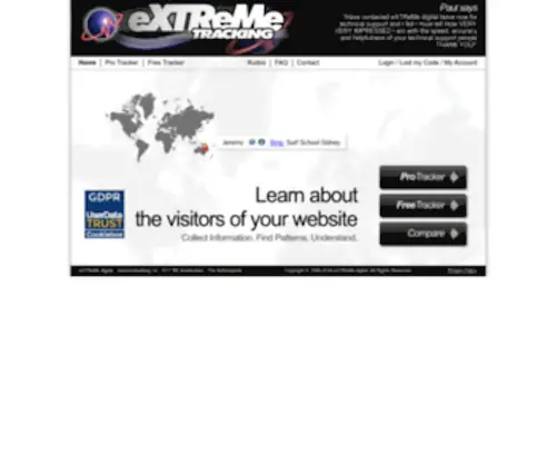 Extremetracking.com(EXTReMe Tracking) Screenshot