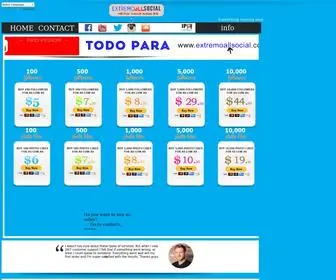 Extremoallsocial.com(Extremo All Social .com) Screenshot