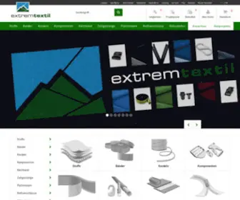 Extremtextil.de(Spezialist für Outdoorstoffe und Zubehör) Screenshot