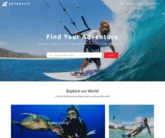 Extrevity.com(Find Your Next Extreme Sports Adventure Today) Screenshot