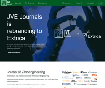 Extrica.com(Publisher of Open Access Science Journals) Screenshot