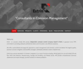 Extrin.com.au(Corrosion Management in Perth) Screenshot