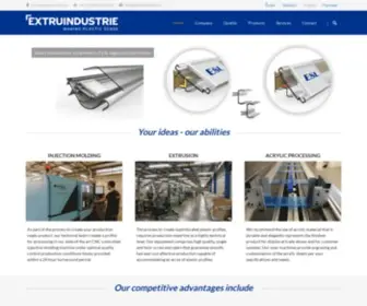 Extruindustrie.cz(Extrusion, Injection Molding and Acrylic Processing) Screenshot