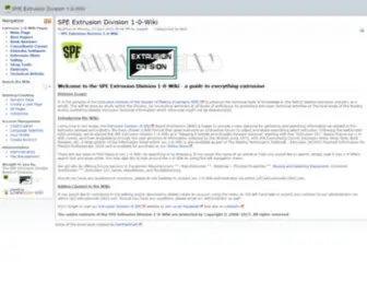 Extrusionwiki.com(SPE Extrusion Division 1) Screenshot