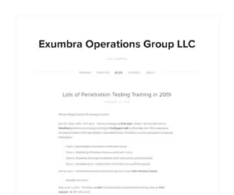 Exumbraops.com(Exumbra Operations Group LLC) Screenshot