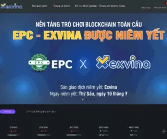 Exvina.com(Vietnam Cryptocurrency Exchange) Screenshot