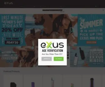 Exxusvape.com(Exxus Vape) Screenshot