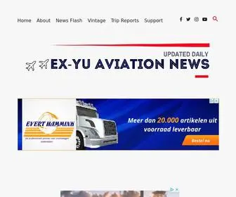 Exyuaviation.com(EX-YU Aviation News) Screenshot