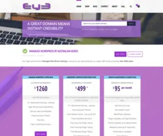 EY3.com.au(Australian Managed WordPress Servers and Services) Screenshot