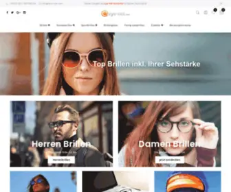 Eye-Net.com(Brillen online bestellen im Brillen Shop Eye) Screenshot