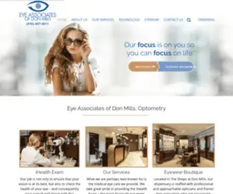 Eyeassociates.ca(Toronto Optometrist) Screenshot