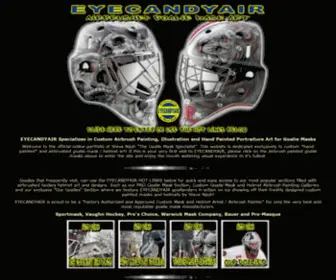 Eyecandyair.com(Custom painted goalie masks and works of art by Steve Nash) Screenshot