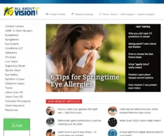 Eyecareinfo.com(Eye Care Information Center) Screenshot