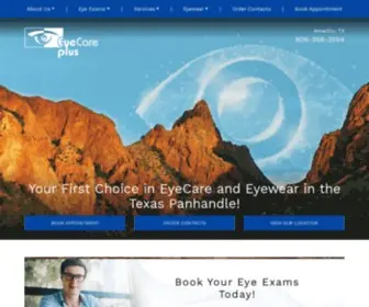 Eyecareplus.com(Eye Care Plus in Amarillo) Screenshot