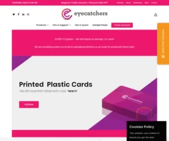 Eyecatchers.co.uk(Plastic Card & Gift Card Manufacturers UK) Screenshot