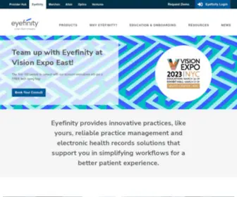 Eyefinity.com(Eyefinity helps optometry practices elevate patient care) Screenshot