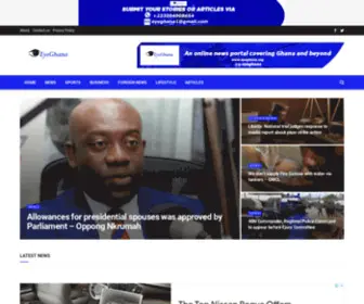 Eyeghana.org(An online news portal covering Ghana and beyond) Screenshot