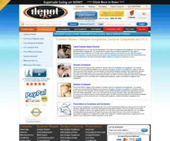 Eyeglassesdepot.com(Designer Discount Sunglasses and Eyeglasses Sales and Repairs) Screenshot