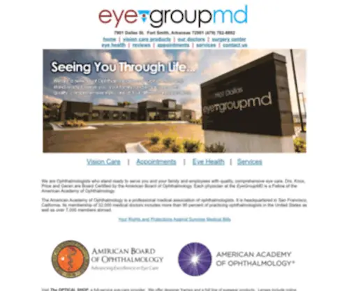 Eyegroup.com(Eyegroupmd New Page 1 home ) Screenshot