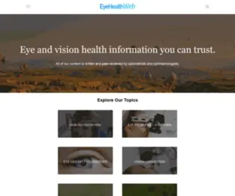 Eyehealthweb.com(Healthy Vision For A Healthy Life) Screenshot