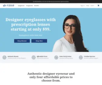 Eyehubwarehouse.ca($99 Designer Eyewear) Screenshot