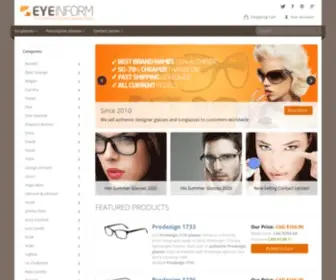 Eyeinform.com(Your ultimate eyeglasses store Eyeinform) Screenshot