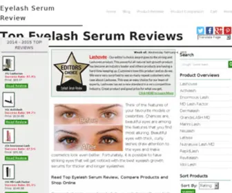 Eyelashserumreview.com(Top Eyelash Serum Review) Screenshot