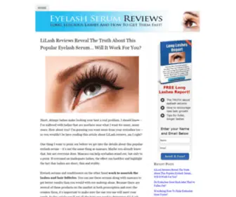 Eyelashserumreviews.com(LiLash Eyelash Serum) Screenshot