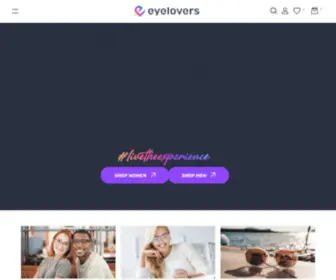 Eyeloversusa.com(Eyewear that you can love) Screenshot