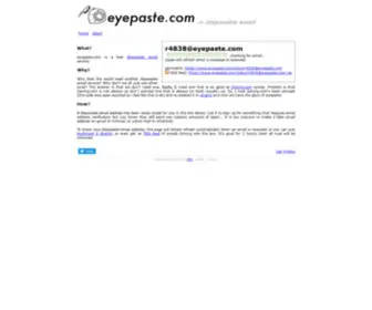 Eyepaste.com(Disposable email) Screenshot