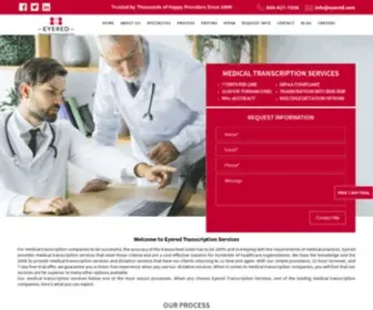 Eyeredtranscription.com(Eyered Transcription Services) Screenshot
