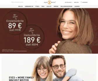 Eyesandmore.de(Brillen zum Komplettpreis bei Ihrem Optiker eyes) Screenshot